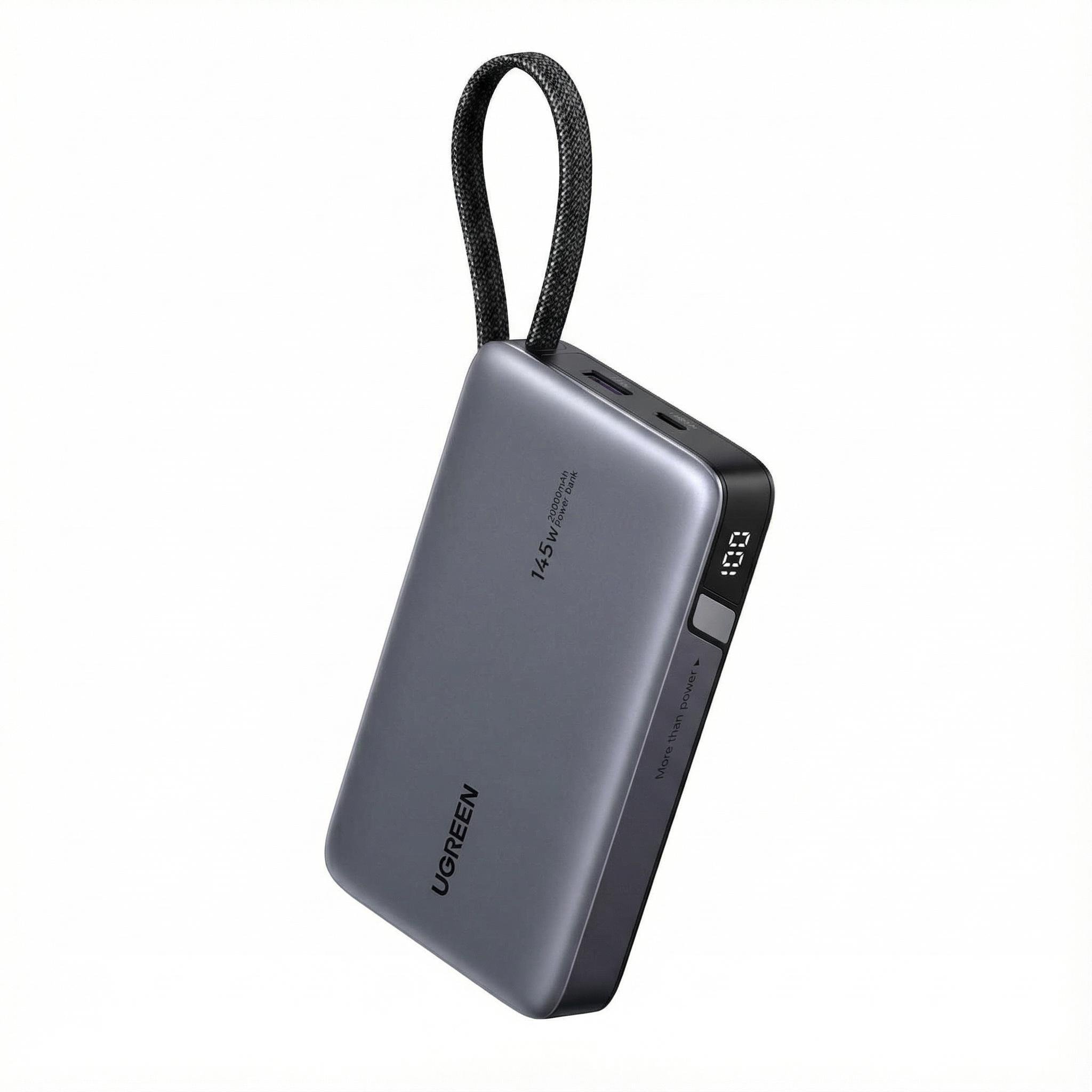Повербанк для ноутбуков UGREEN PB551 20000 мАч 145 Вт Темно-серый (55992)