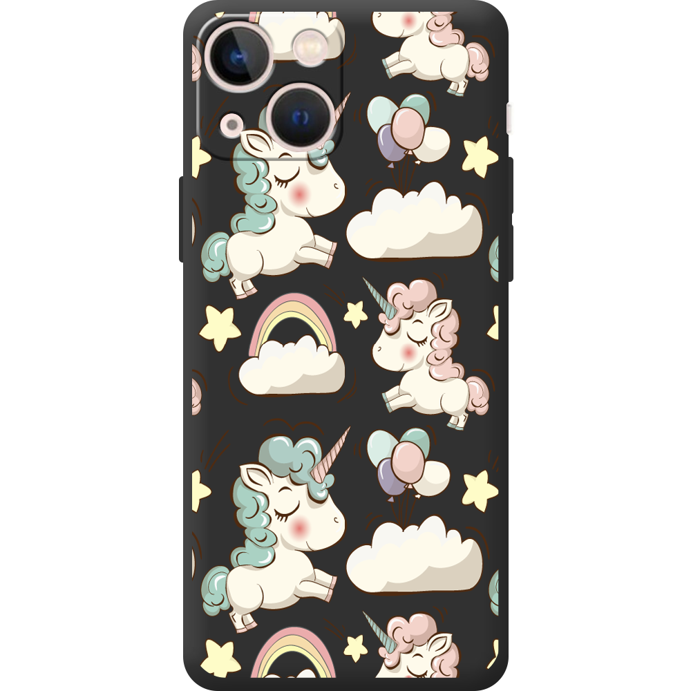 Чохол BoxFace iPhone 13 mini Unicorns Чорний силікон (43839-cc2-44566)