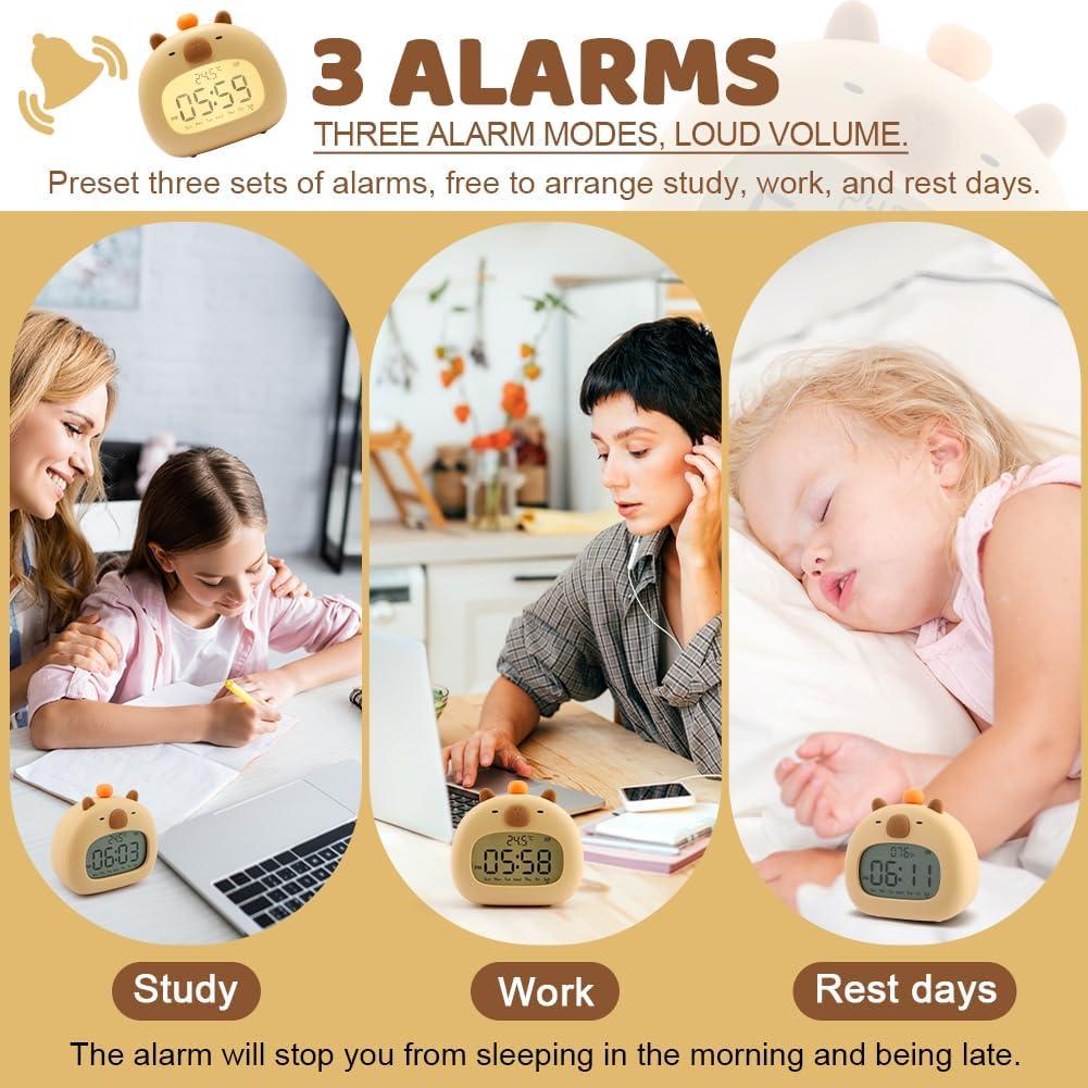 Часы настольные с будильником Капибара аккумуляторные с подсветкой (2462849726) - фото 8 Часы настольные с будильником Капибара аккумуляторные с подсветкой (2462849726) - фото 8