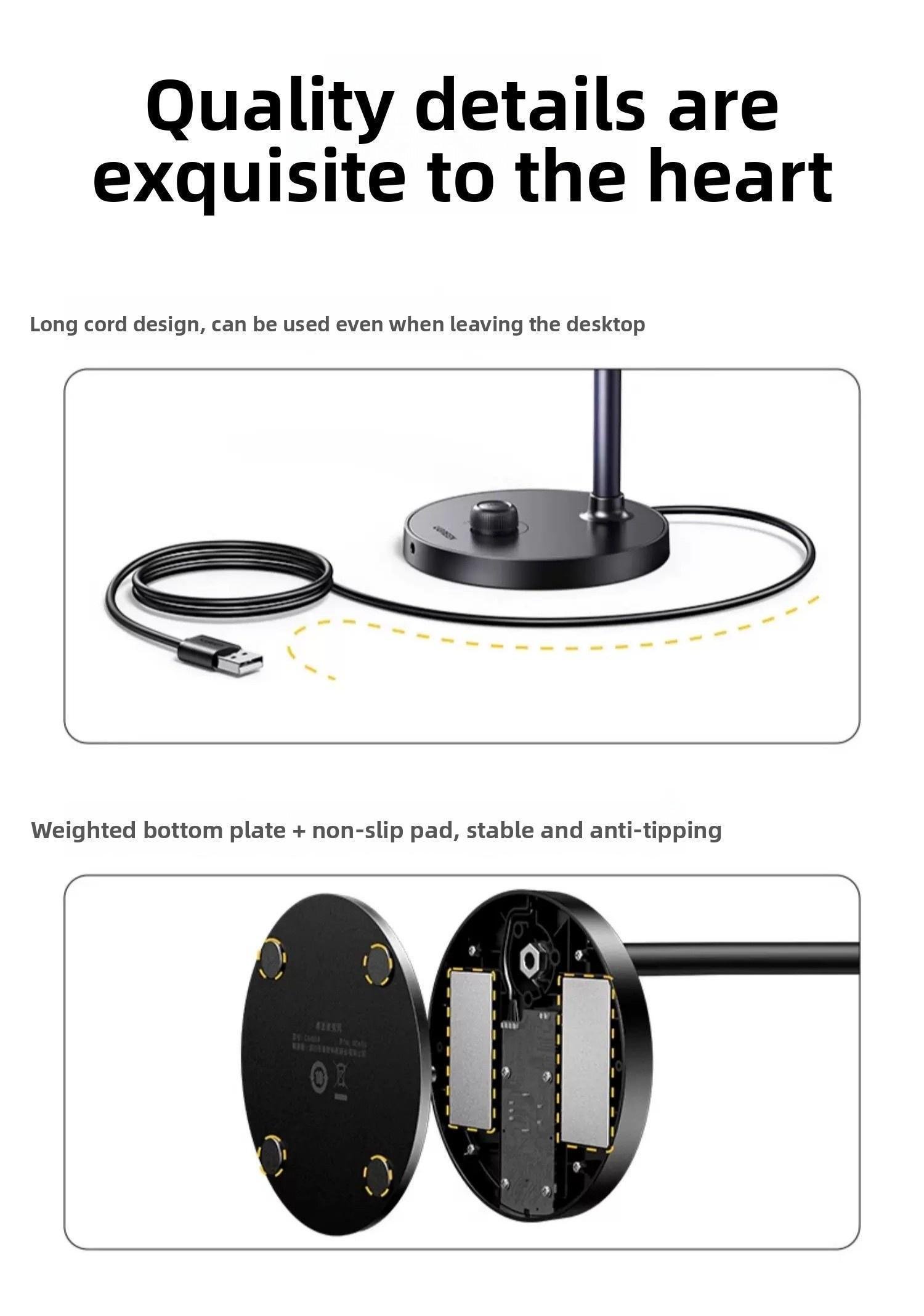 Мікрофон настільний Ugreen 96 360° 3.5 мм Чорний (55344) - фото 7