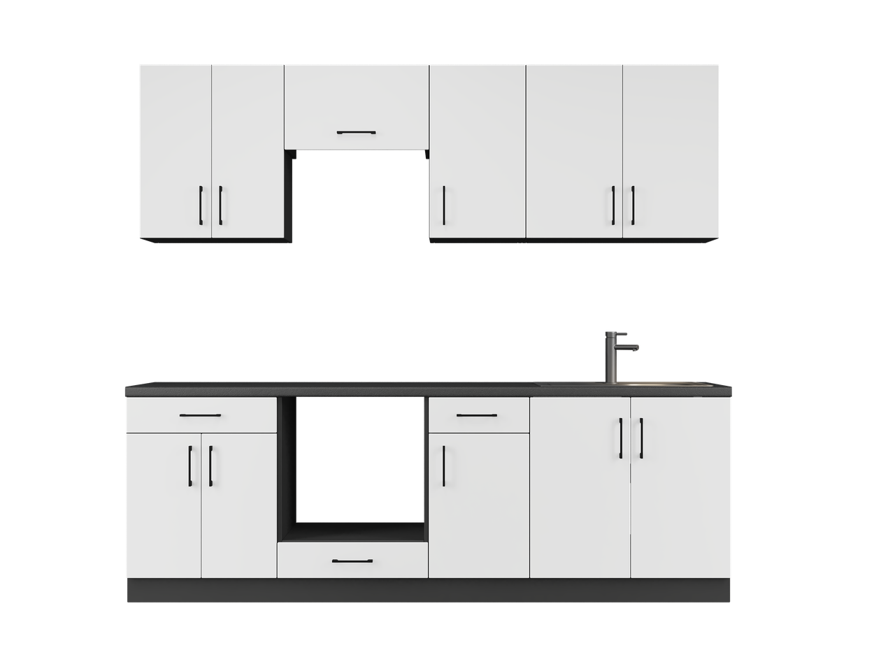 Комплект кухни К-7 Эверест Оптима со столешницей 2,4 м Белый (ЕК-25029) - фото 4