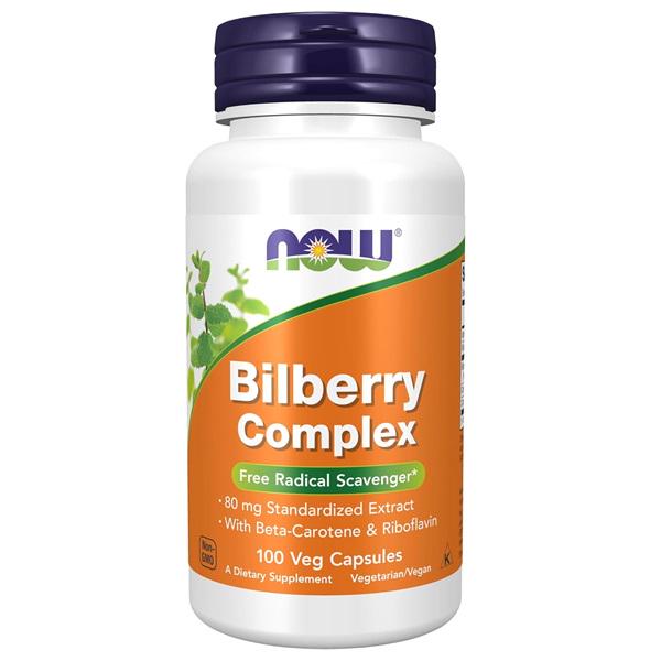 Комплекс профилактики зрения Now Foods Bilberry Complex 80 мг 100 капс. (000002829)