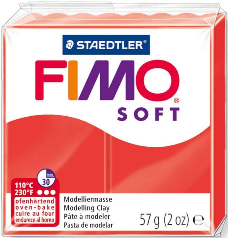 Глина полимерная Fimo Soft 57 г Индийский Красный (8020-24)
