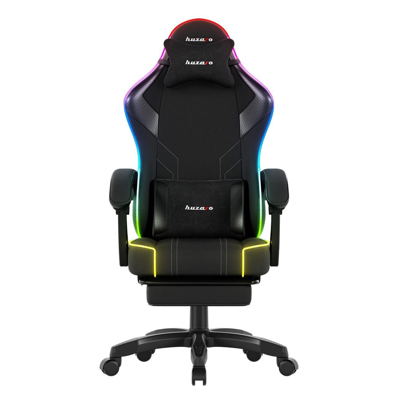 Крісло комп'ютерне Huzaro Force 3.7 RGB тканина Black (29953260)