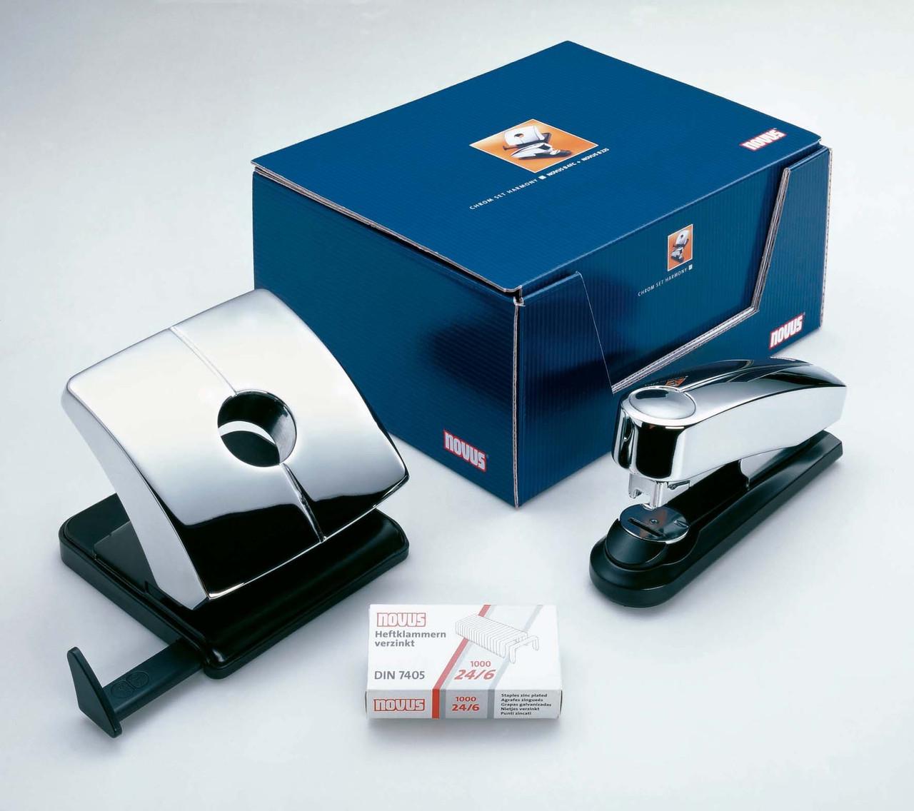 Набор степлер Novus B 4FC Flat-Clinch и дырокол Novus B 225 (1055683963)