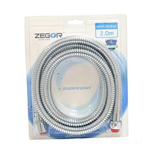 Шланг для душу Zegor WKR-008 розтяжний посилена поворотна гайка 2,0 м