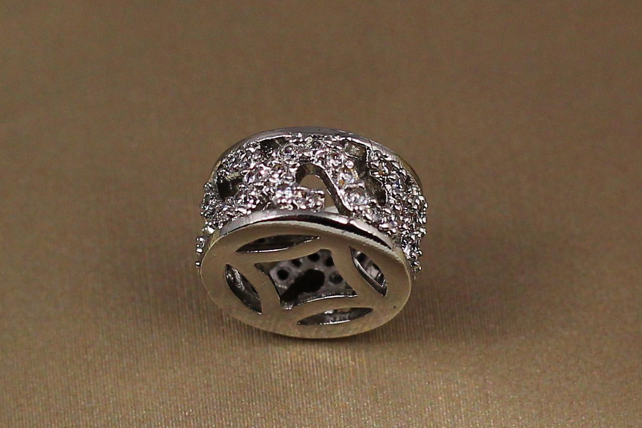 Кулон шарм Xuping Jewelry волна 11 мм Серебристый (2629125014) - фото 3