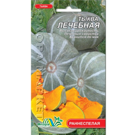 Насіння гарбуза Лікувальний сірий з малюнком округло-сплюснутий ранньостиглий 3 г (27090)