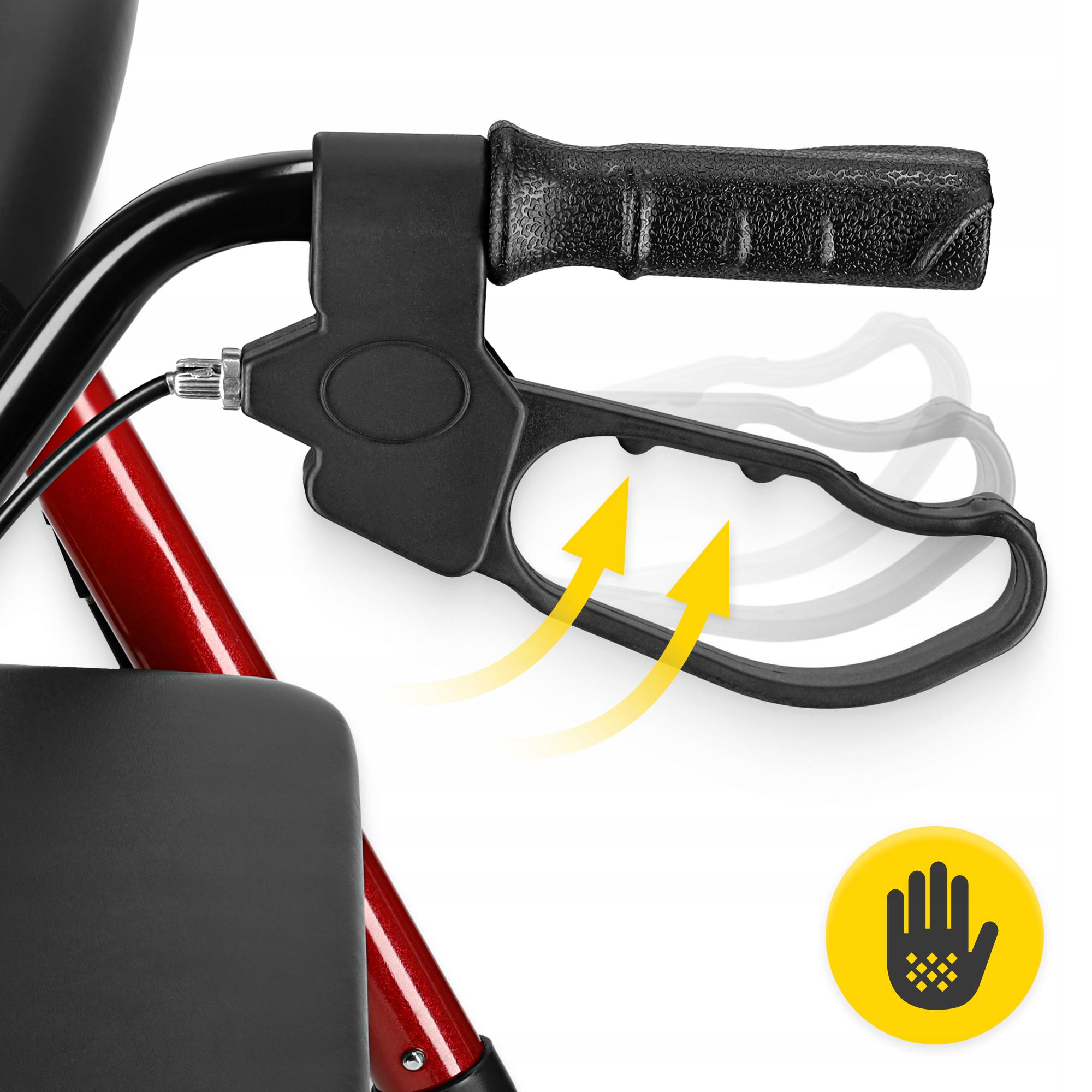 Роллер для ходьбы 4fizjo складной с сумкой Black/Red (P-5905973406901) - фото 7