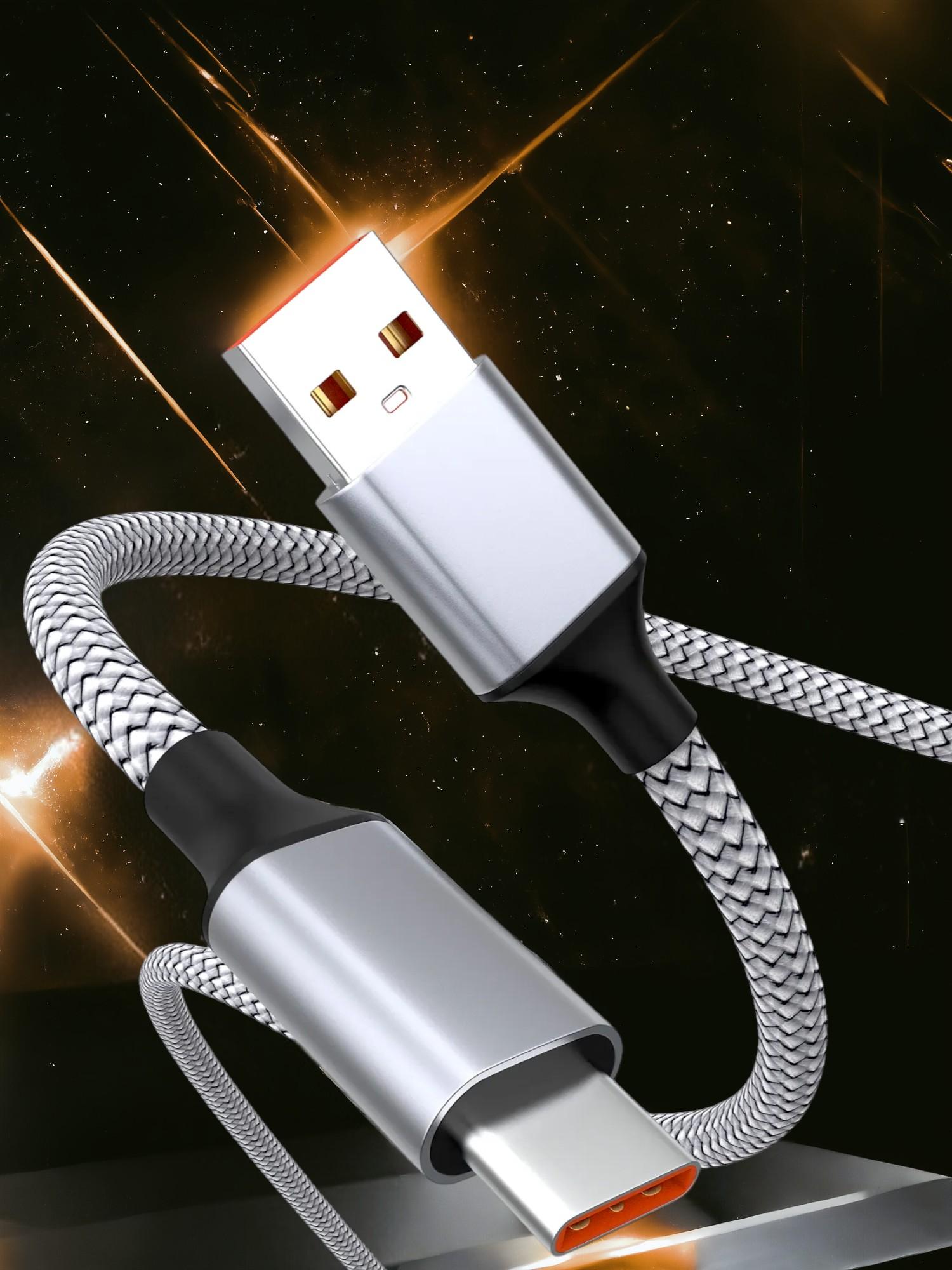 Кабель для швидкої зарядки GDragon Tech USB/Type-C нейлонове оплетення 3 м 120W 6A 480 Мбіт/с (10_1_3m_1) - фото 5 Кабель для швидкої зарядки GDragon Tech USB/Type-C нейлонове оплетення 3 м 120W 6A 480 Мбіт/с (10_1_3m_1) - фото 5