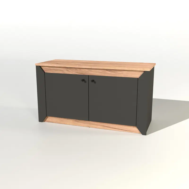 Комод дводверний Еверест Нордік 980 Графіт/Дуб крафт золотий (26843795) Комод дводверний Еверест Нордік 980 Графіт/Дуб крафт золотий (26843795)