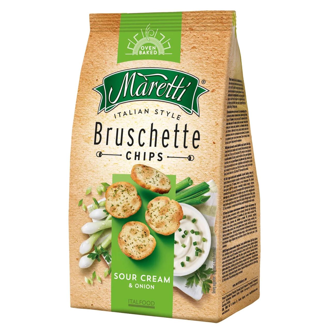 Брускетты Maretti Bruschette Chips сметана с луком XXL 140 г (1756246334)