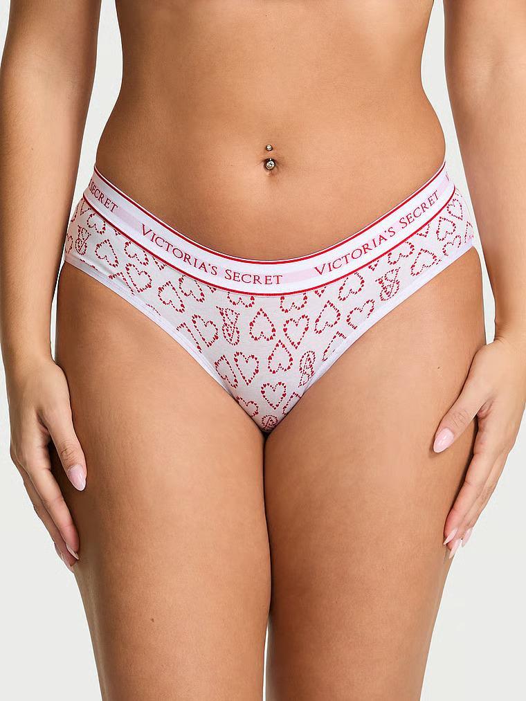 Трусики хипстеры Victoria's Secret Cotton Logo Cotton Hiphugger Panty S Белый (27175982)