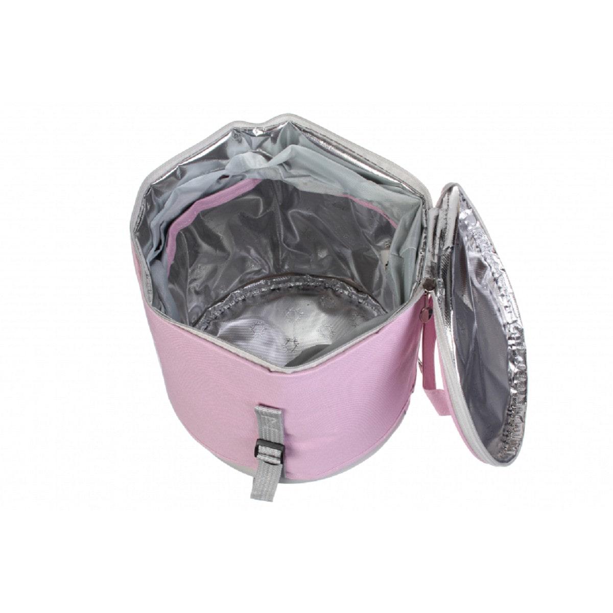 Ланч-бокс Lunch круглый с регулировкой высоты Розовый - фото 5