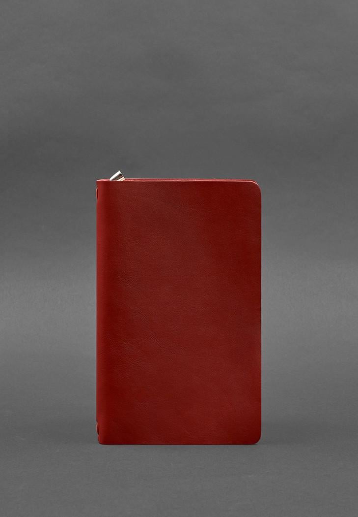 Кожаный блокнот Софт-бук 8.0 на резинке краст Красный (A-028075)