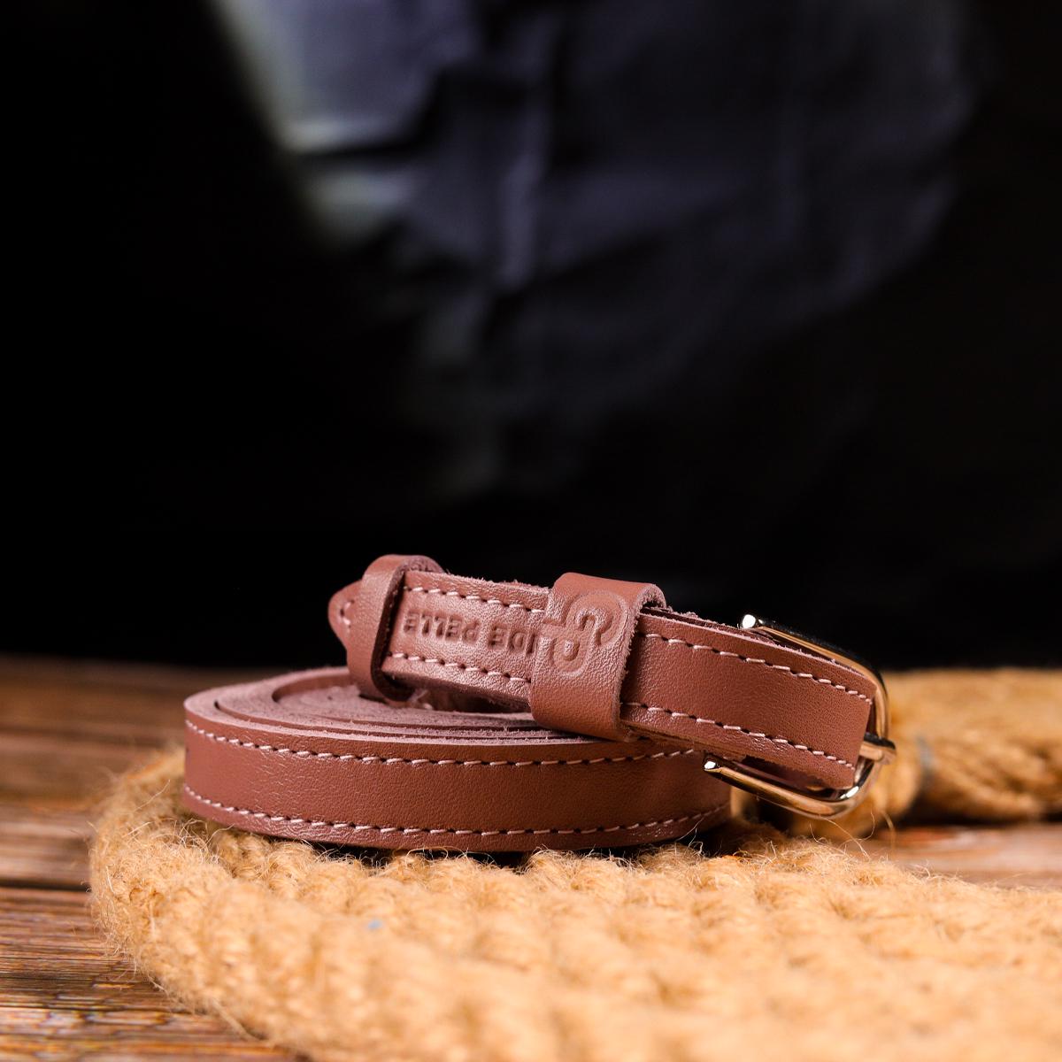 Ремінь жіночий шкіряний Grande Pelle Leather Belt 21441 Рожевий - фото 7