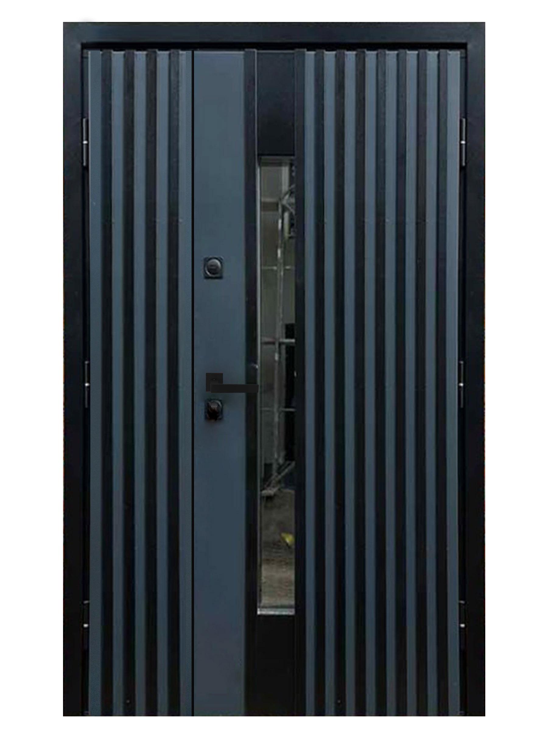 Двері вхідні Максимум NPL26 2040х1200 мм Антрацит (12500513)