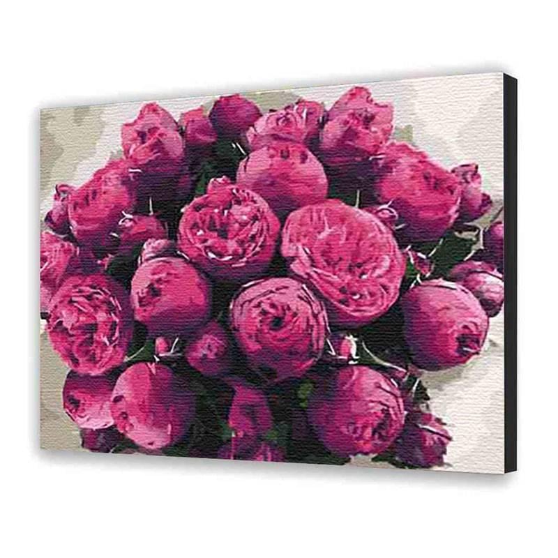 Картина по номерам Цветы Пионы с красками и кистями 40х50 см Multicolor (1040084240)