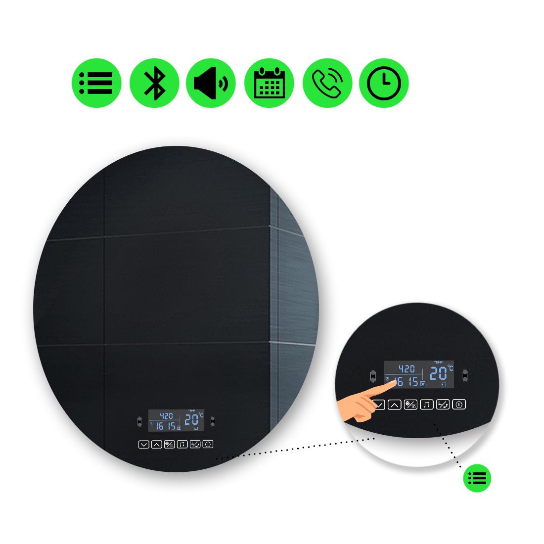 Зеркало с LED подсветкой Adeo с Smart-блоком 80x80 см (Adeo104)