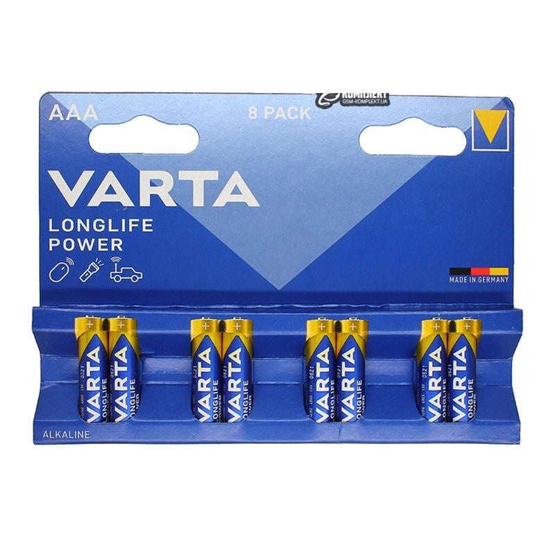 Батарейка ААА/LR3 Varta Long Life POWER блистер 6+2 шт. (614537)