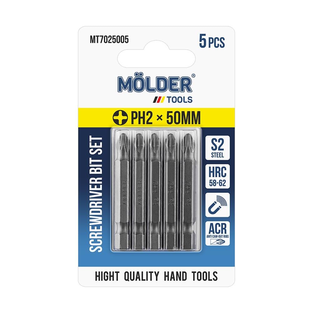 Набор бит Molder PH2x50мм 5 шт. (MT7025005)