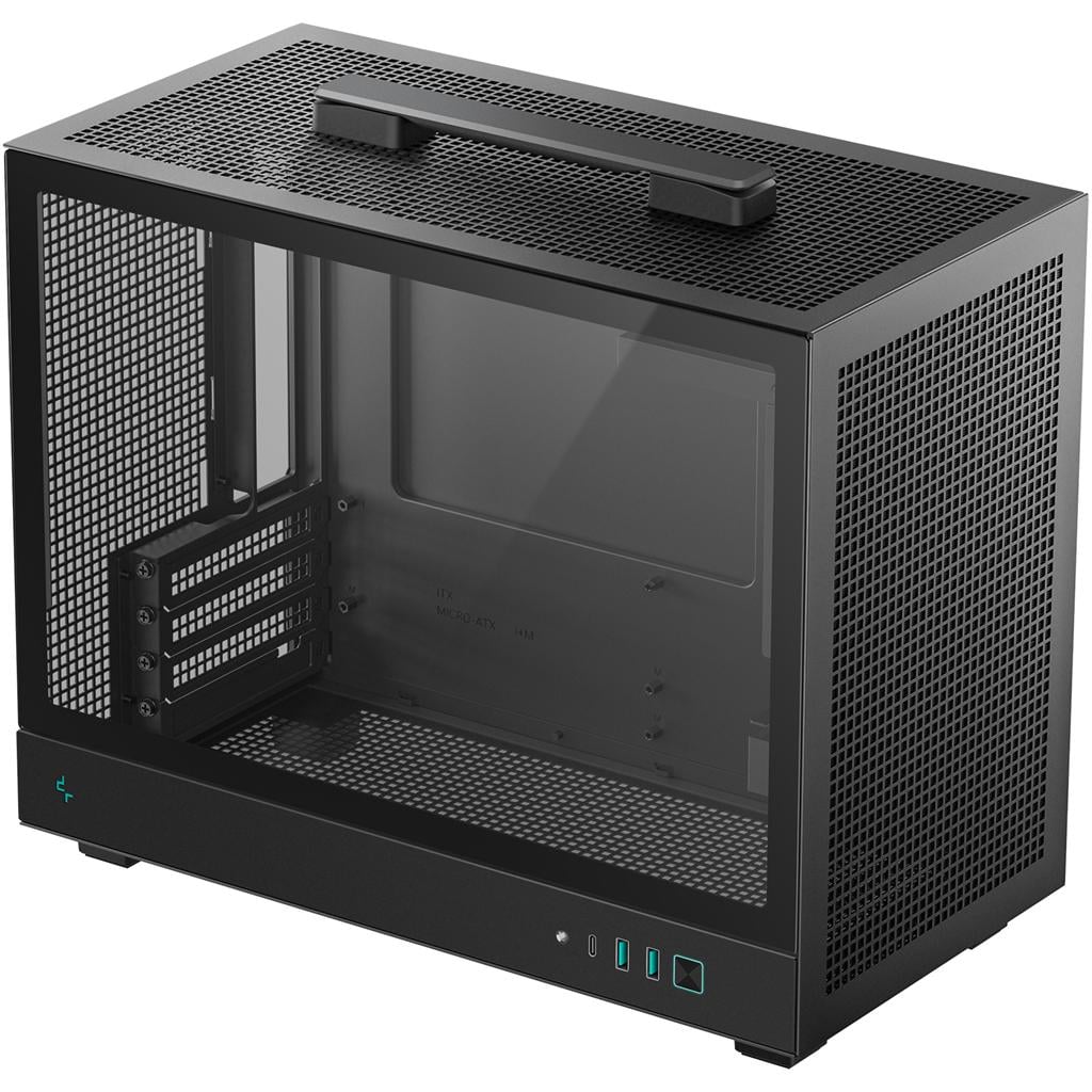 Корпус для ПК Deepcool CH160 Plus Mini-Tower no PSU MicroATX/Mini-ITX Black (R-CH160-BKNGM0-G)