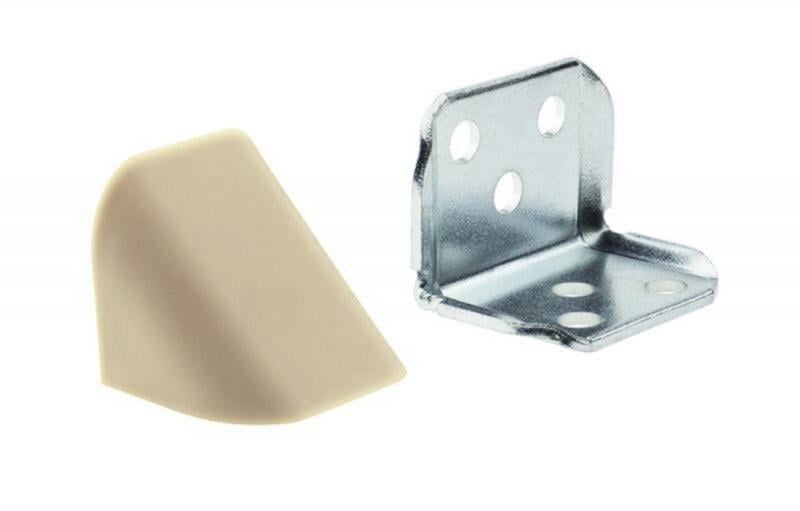 Уголок мебельный двойной металлический с пластиковой заглушкой Z-02 Кашемир