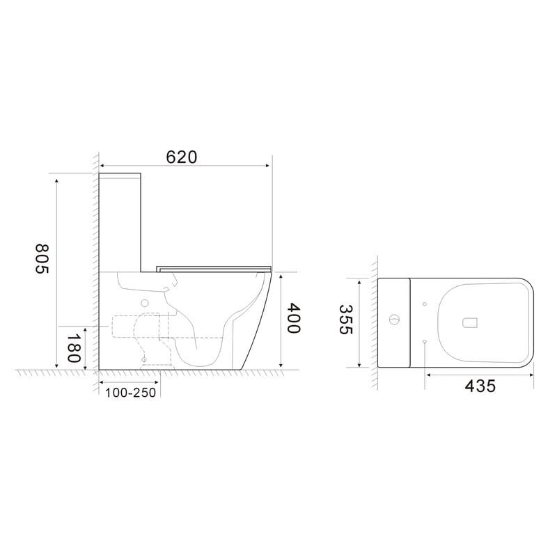 Компакт MIXXUS QUADRO-0404-T1 система смыва TORNADO 1.0 660х360х820 мм (2527880116) - фото 5 Компакт MIXXUS QUADRO-0404-T1 система смыва TORNADO 1.0 660х360х820 мм (2527880116) - фото 5
