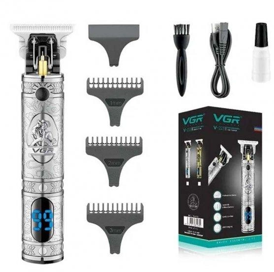 Машинка-триммер беспроводная VGR для стрижки волос бороды и усов со сменными насадками 1-3 мм (G-300)