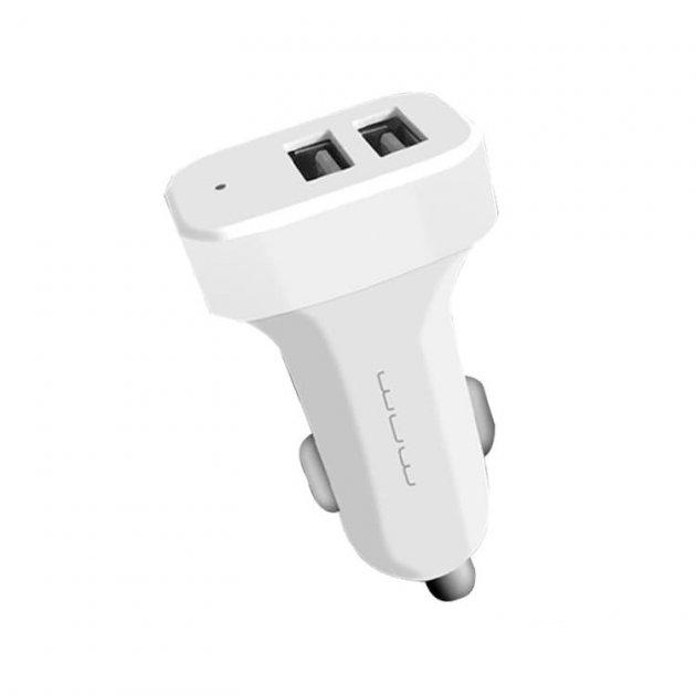Зарядное устройство автомобильное WUW C70 Car Charger 2 USB 2.1 A White (03630)