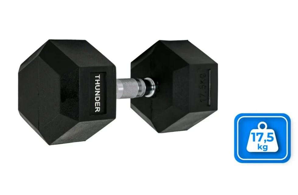 Гантель шестигранный Thunder 17,5 кг (HEXAGONAL-DUMBBELLS-17,5K) - фото 6