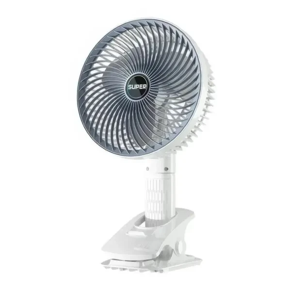 Вентилятор мини портативный Desktop Fan Multi-function аккумуляторный с прищепкой Белый (RD-2227)