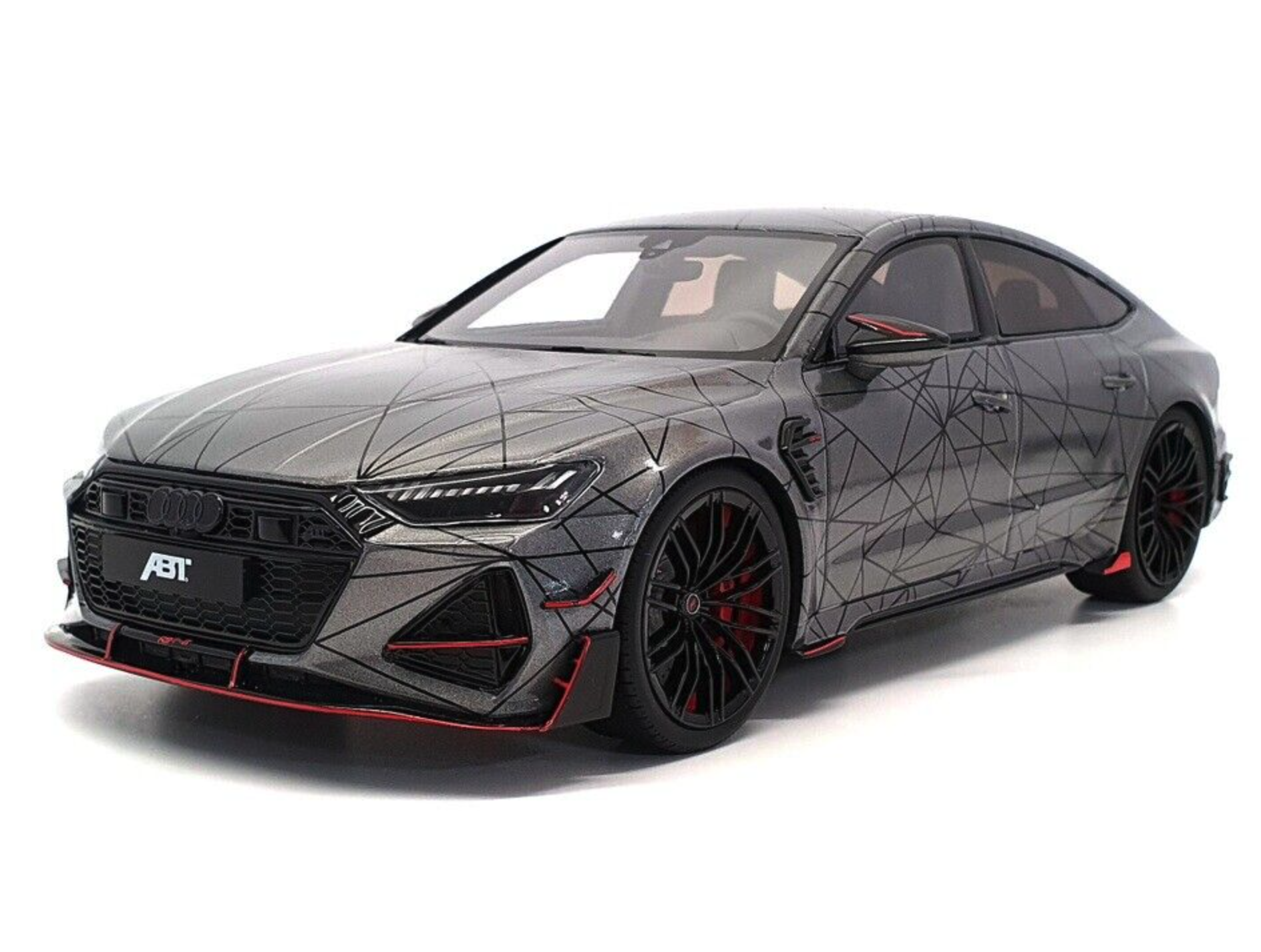 Модель автомобиля GT Spirit 1:18 Audi RS7-R 4K С8 Sportback ABT 2020 Daytona Grey (GT293)