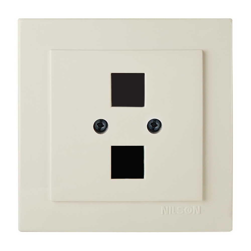 Розетка Nilson Touran комп'ютерна подвійна без модуля Кремовий (24121043)