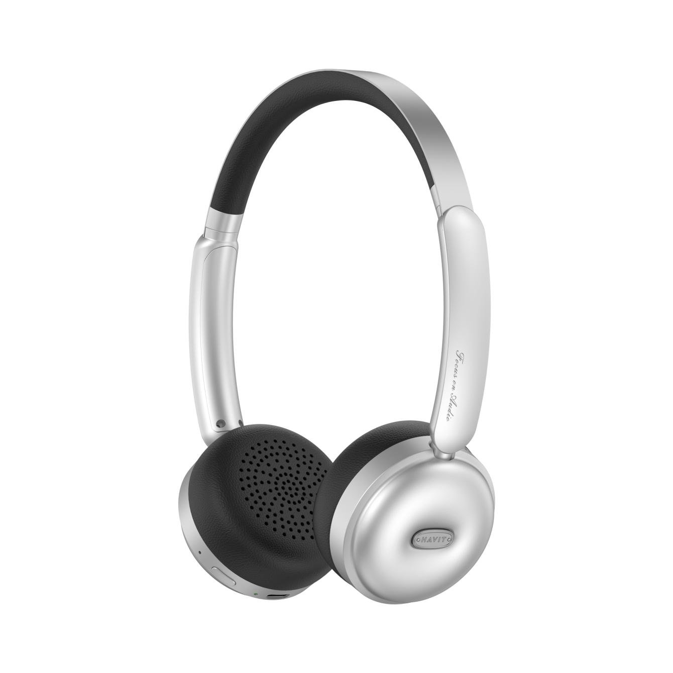 Наушники накладные беспроводные Havit H616BT VINTAGE 01H Silver (H28669)