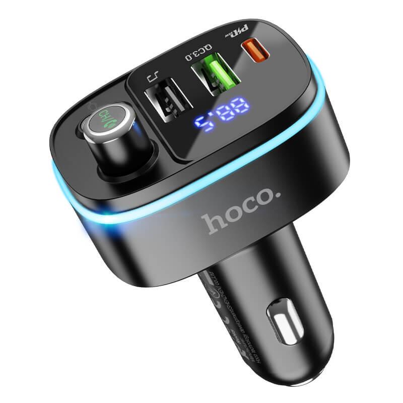 FM-трансмиттер Hoco E62 с функцией Quick Charge 20W/3A Черный (14102730) - фото 6