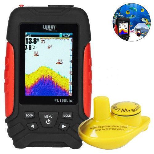 Ехолот для риболовлі Lucky FL168LI-CW бездротовий 1-о промінь огляд 90° локація 45 м колір - фото 2