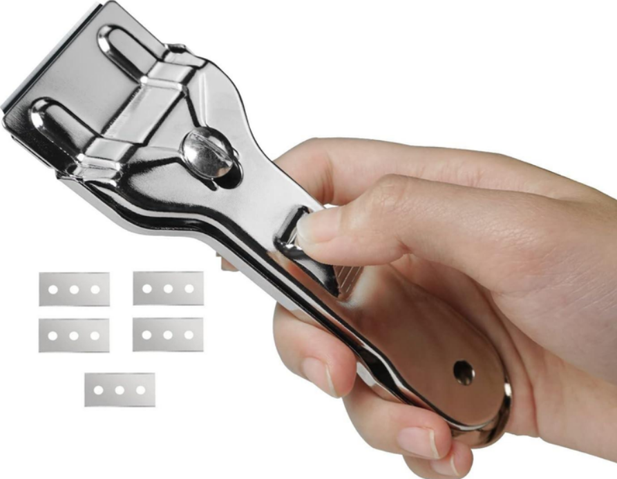 Скребок металлический и запасные лезвия для чистки стеклокерамических плит и варочных поверхностей 5 шт. - фото 7 Скребок металлический и запасные лезвия для чистки стеклокерамических плит и варочных поверхностей 5 шт. - фото 7