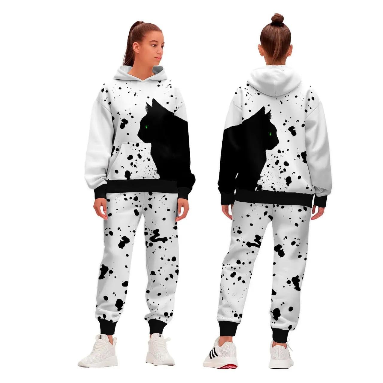 Спортивний костюм жіночий Кіт M Білий (200073) - фото 2