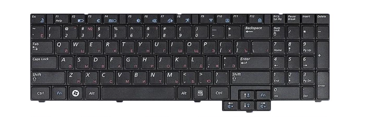 Клавиатура для ноутбука Samsung NP-R523-DT01UA матовая (BA59-02832D)