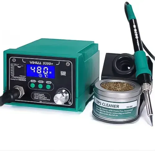 Паяльная станция YIHUA 939D+ с дисплеем 75W 100-480°C Зеленый (2570111806) Паяльная станция YIHUA 939D+ с дисплеем 75W 100-480°C Зеленый (2570111806)