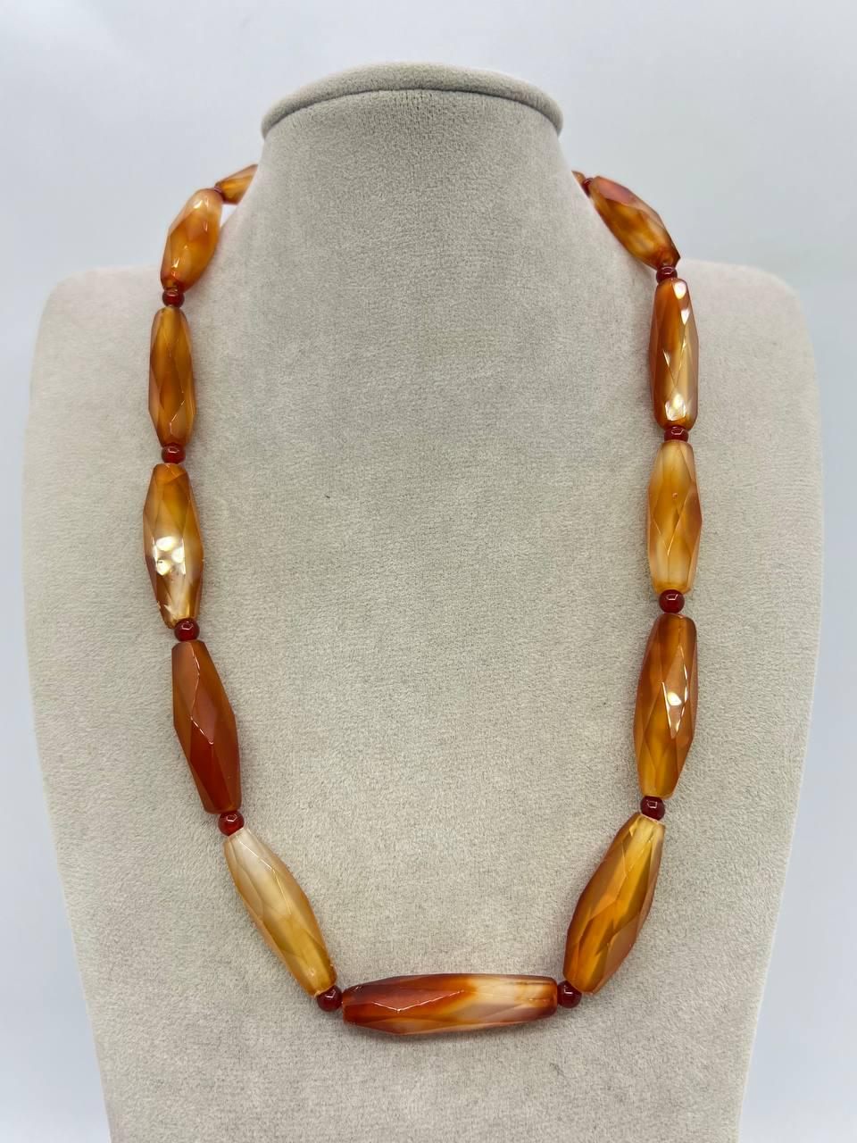 Бусы сердолик 44 см Коричневый (11286)