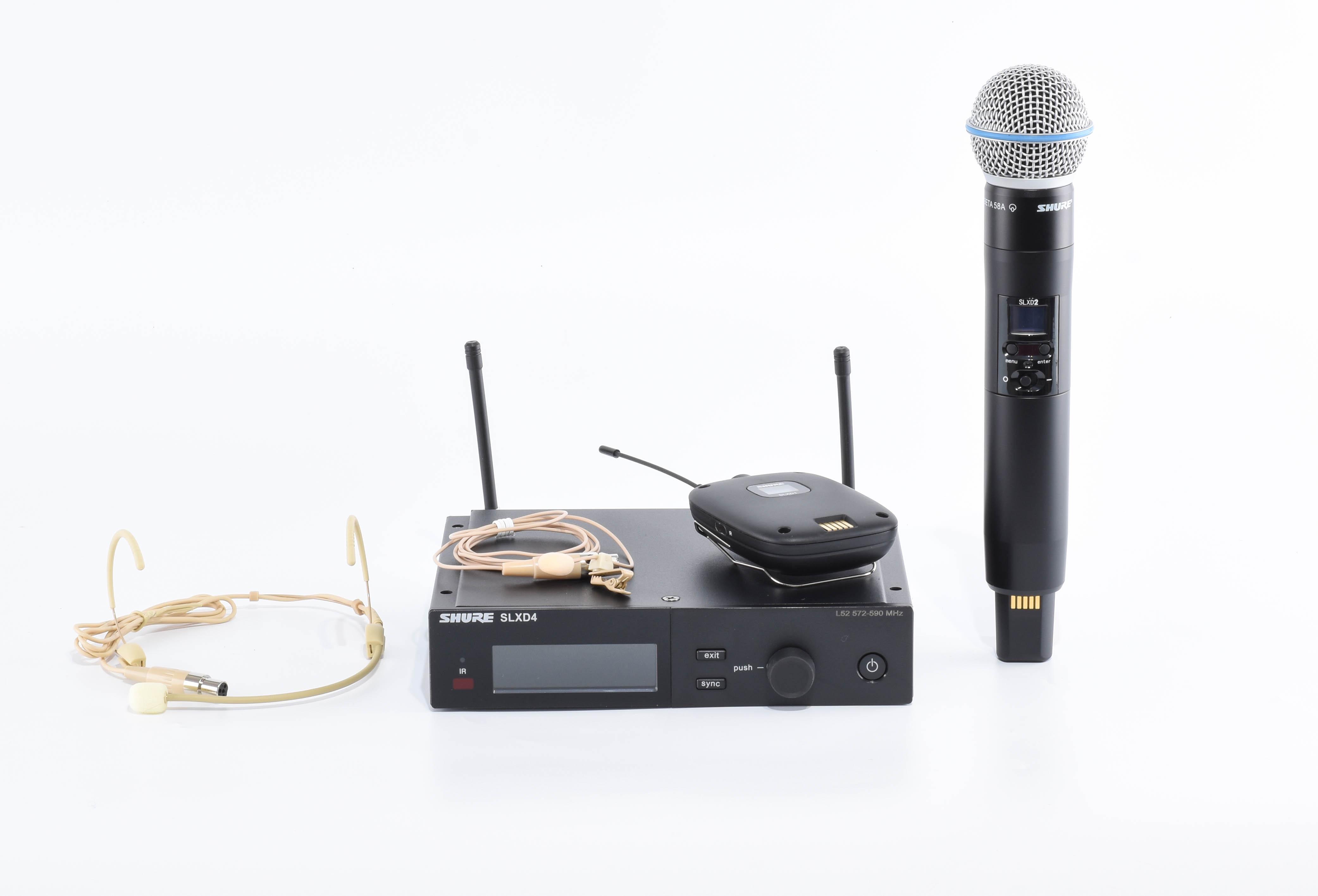 Микрофон с радиосистемой и поясным передатчиком SHURE SLX-D BETA 58A (0027) - фото 2