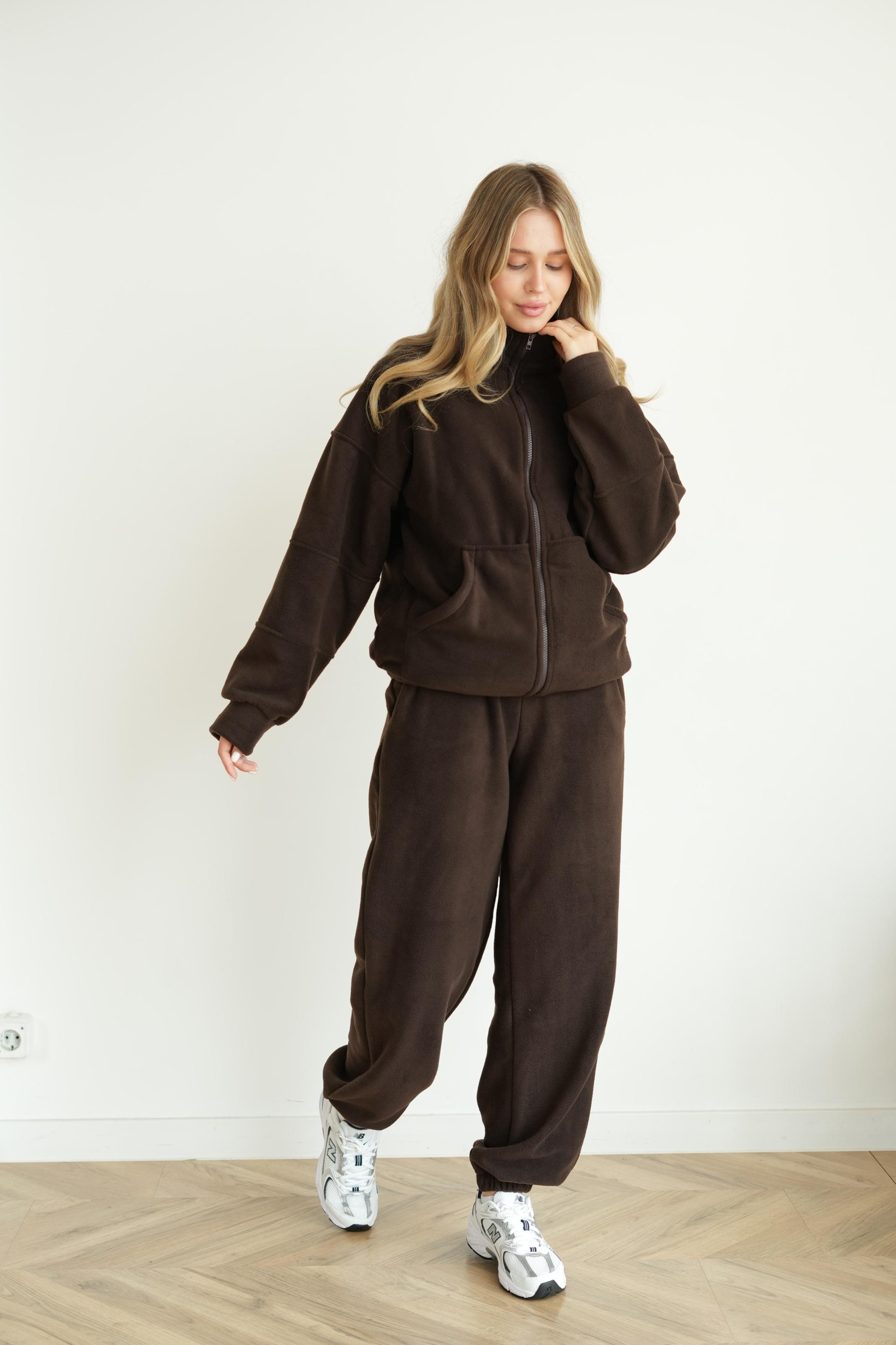 Костюм флисовый CASUAL S/M Шоколадный (10303SM) - фото 7 Костюм флисовый CASUAL S/M Шоколадный (10303SM) - фото 7