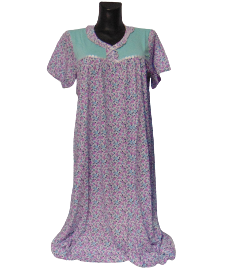 Ночная рубашка женская хлопковая Dollar Club 1671 р. 50-52 Белый/Зеленый (1761955086)