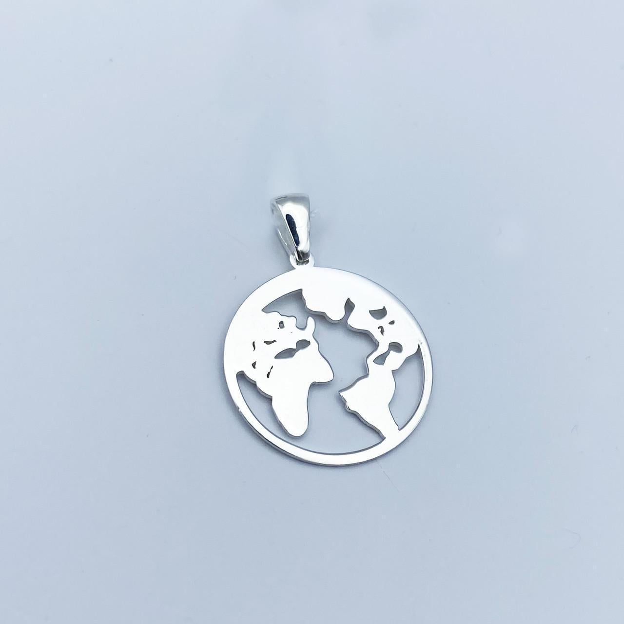 Серебряный кулон Карта мира 1,43 г (2103610947)