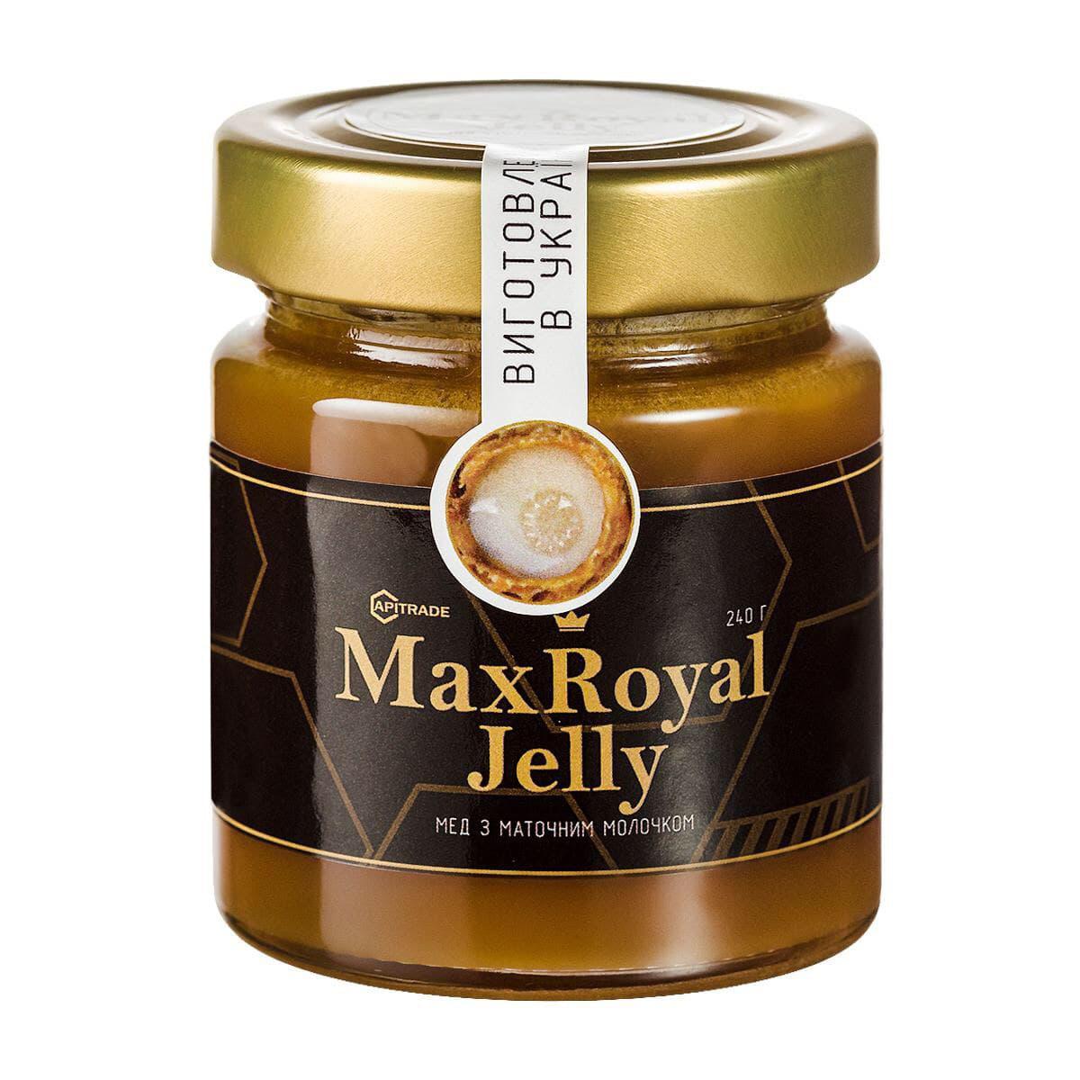 Мед Max Royal Jelly с маточным молочком и прополисом аналог Апиток Тенториум 240 г