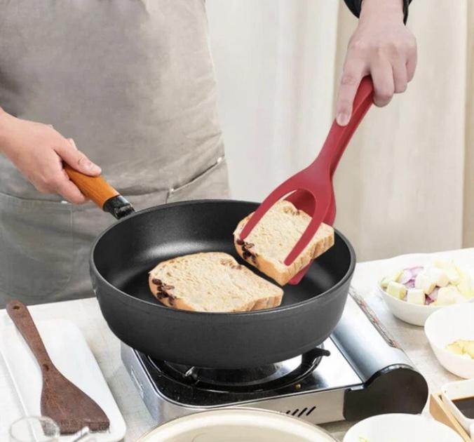 Лопатка кухонная щипцы 2в1 Серый (23705420) - фото 9 Лопатка кухонная щипцы 2в1 Серый (23705420) - фото 9