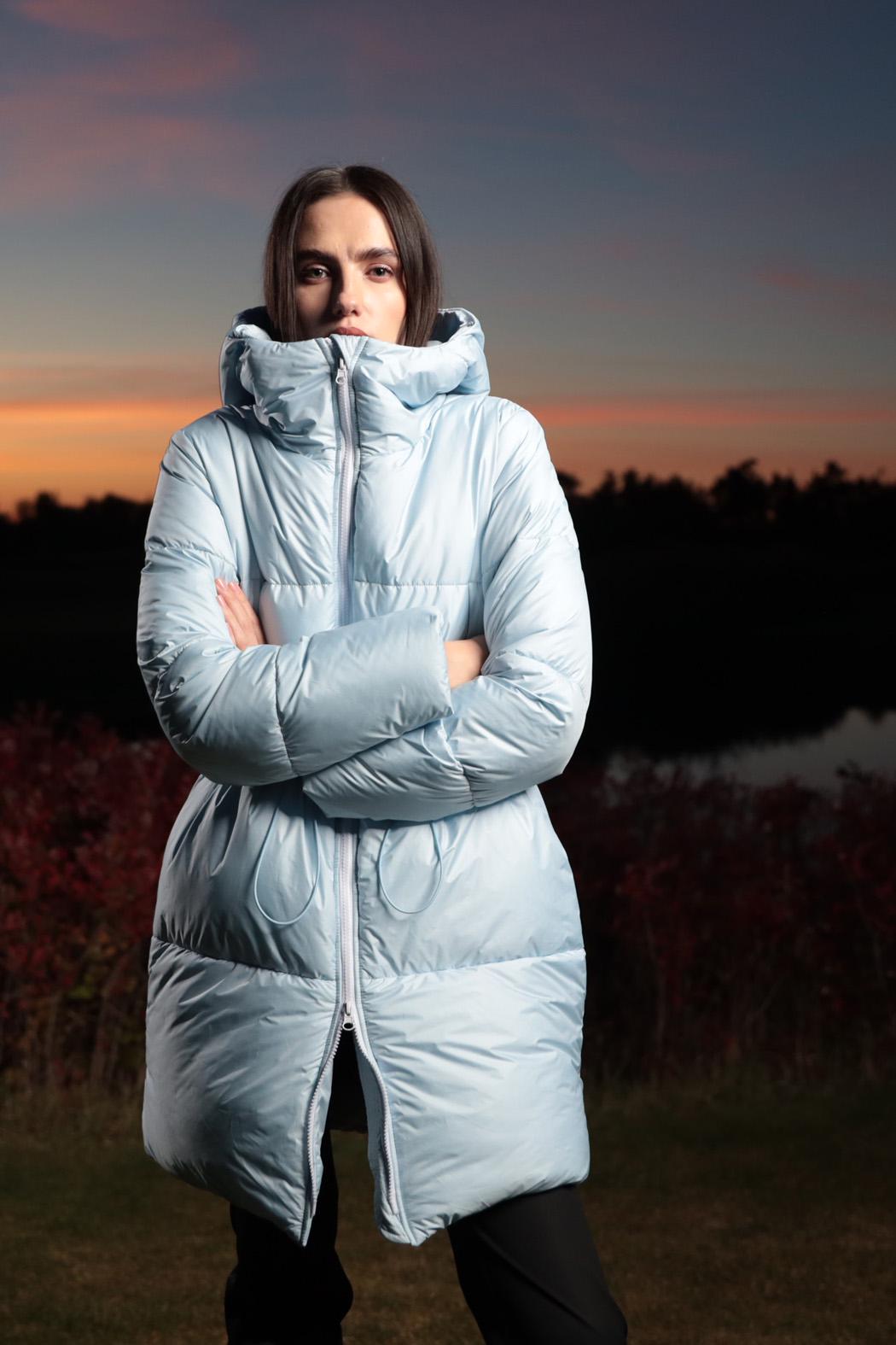 Пуховик средней длины Голубой (KPL_007Bg/m) - фото 3 Пуховик средней длины Голубой (KPL_007Bg/m) - фото 3