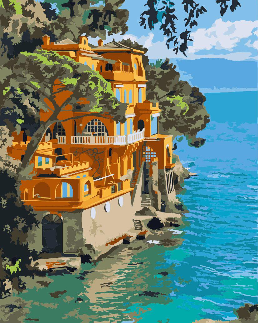 Картина по номерам Идейка Портофино Италия 40х50 см (KH2217)